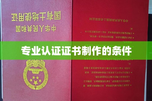 广东专业认证证书制作的条件