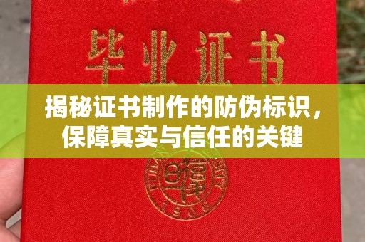 广东揭秘证书制作的防伪标识，保障真实与信任的关键