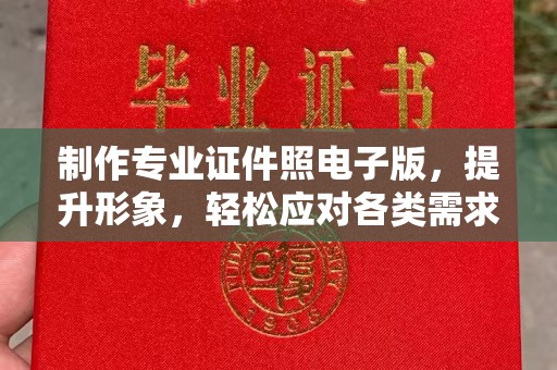 广东制作专业证件照电子版，提升形象，轻松应对各类需求