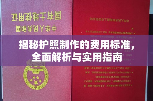 广东揭秘护照制作的费用标准，全面解析与实用指南